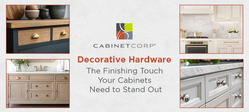 modern cabinet knobs and pulls in various metallic finishes