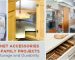 Modern multi-family kitchen featuring cabinet accessories like pull-out bins and lazy Susans for better organization