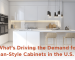 Modern European-style kitchen with frameless high-gloss white cabinets and sleek drawer systems