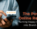 Customer leaving a 5-star review on phone – The Power of Online Reviews