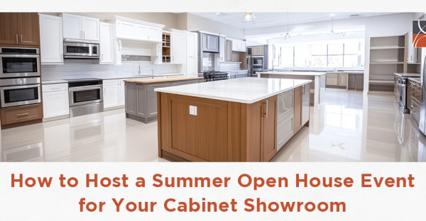 Cabinet showroom interior used for summer open house event display