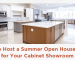 Cabinet showroom interior used for summer open house event display