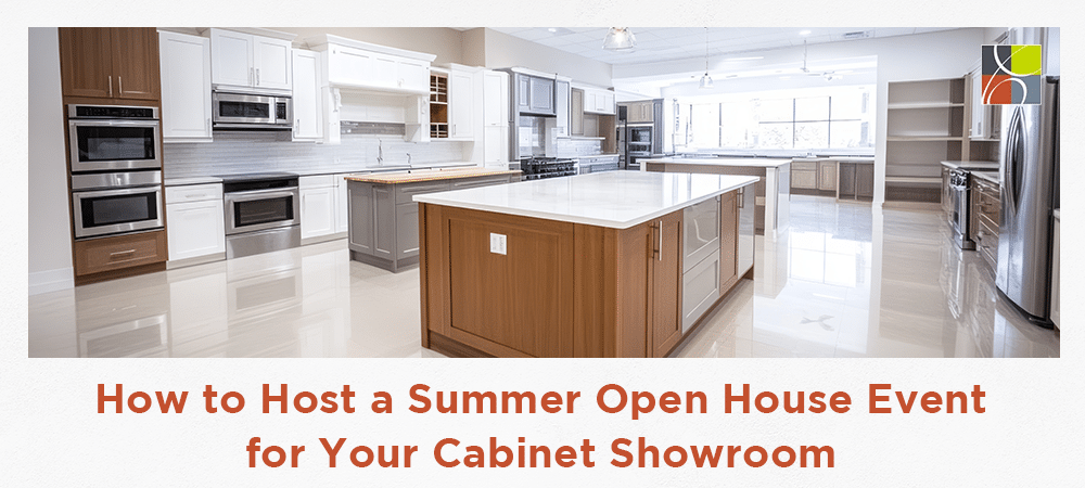 Cabinet showroom interior used for summer open house event display