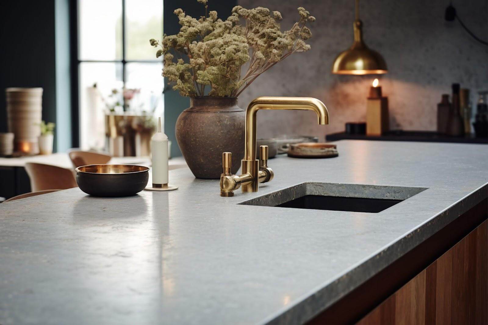 types of kitchen countertops - Granite