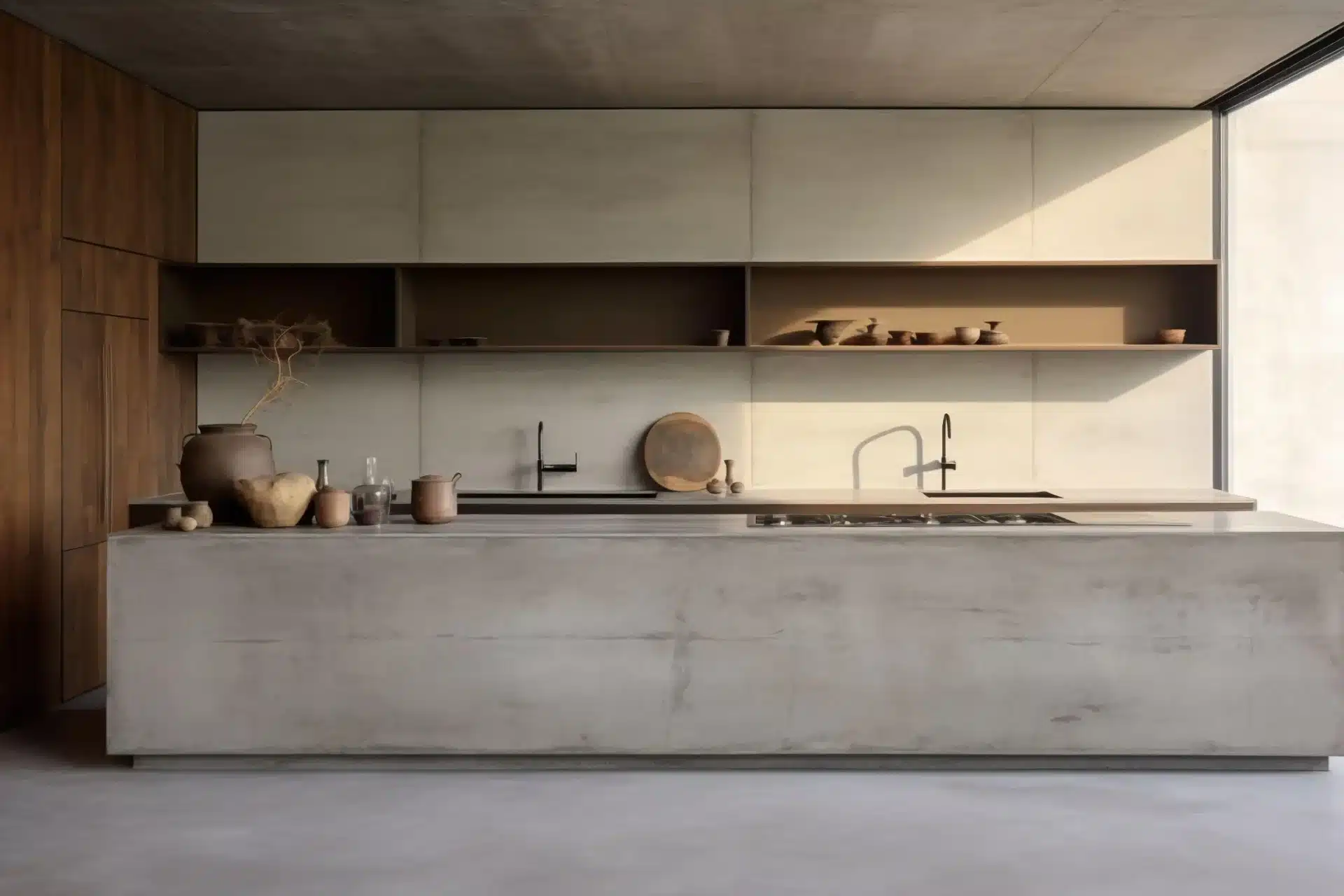 types of kitchen countertops - Concrete
