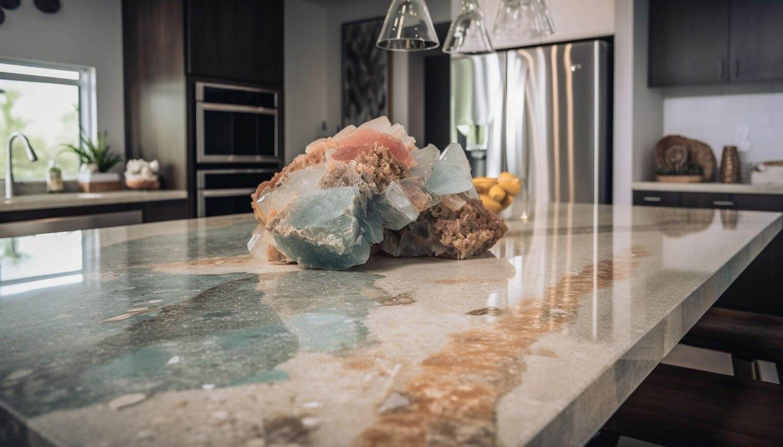 types of kitchen countertops - Quartz