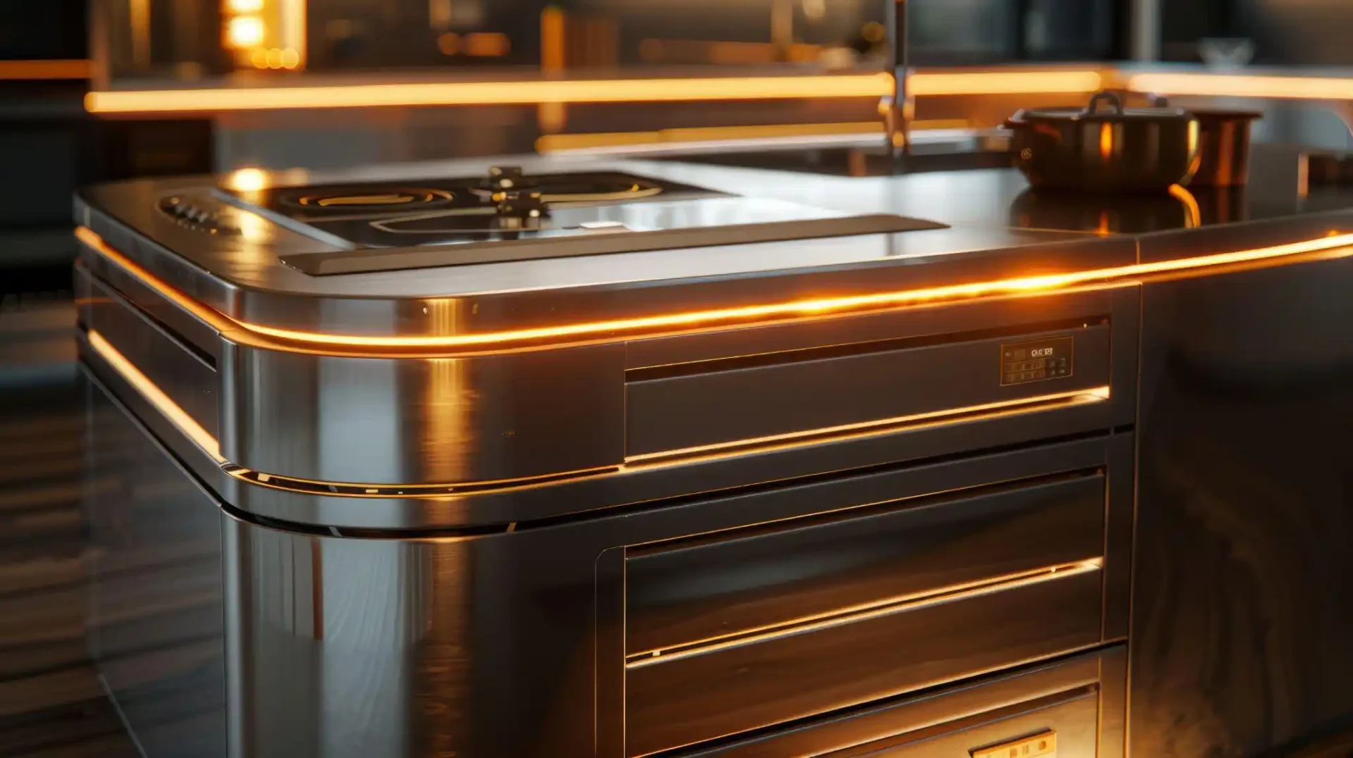 types of kitchen countertops - Steel