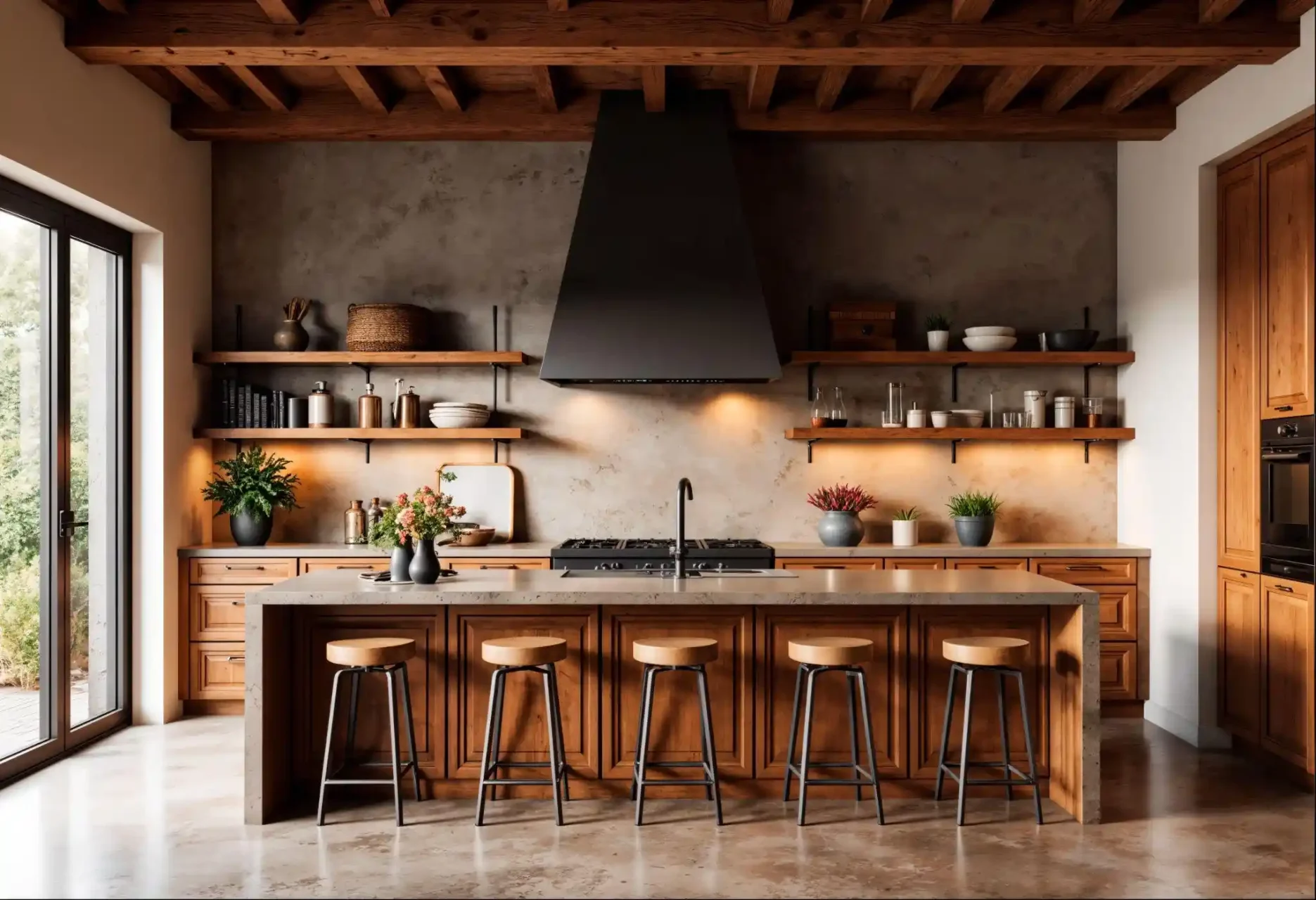 Wood Kitchen Range Hood